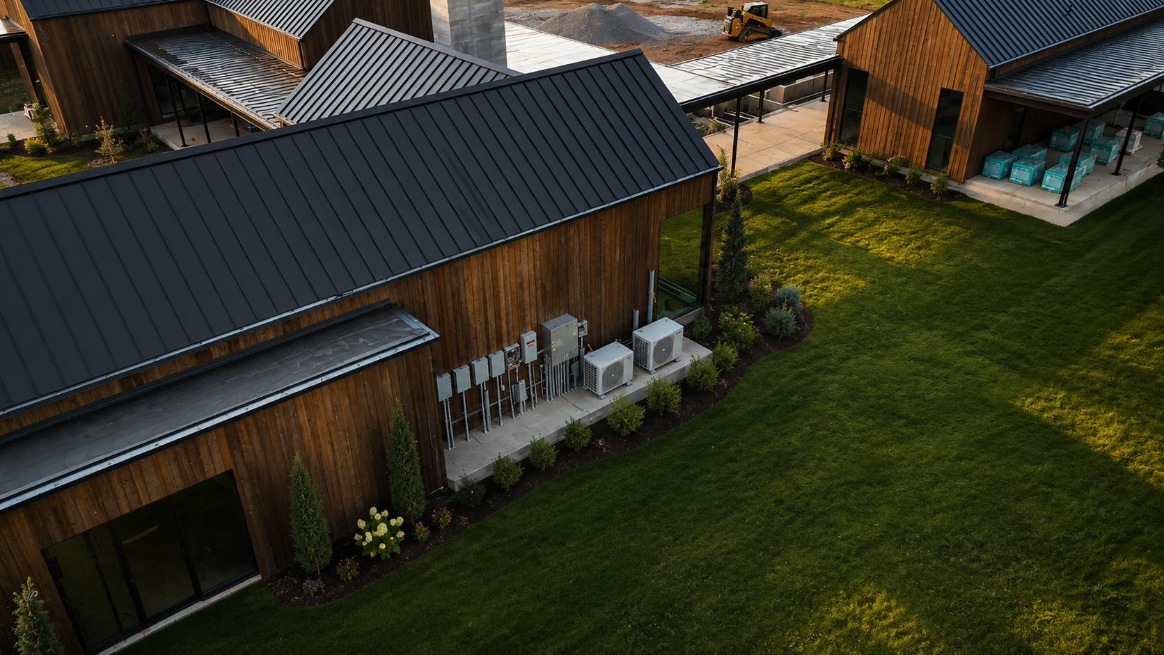 Federal Heating & Cooling outdoor HVAC install on a modern Nashville-area property